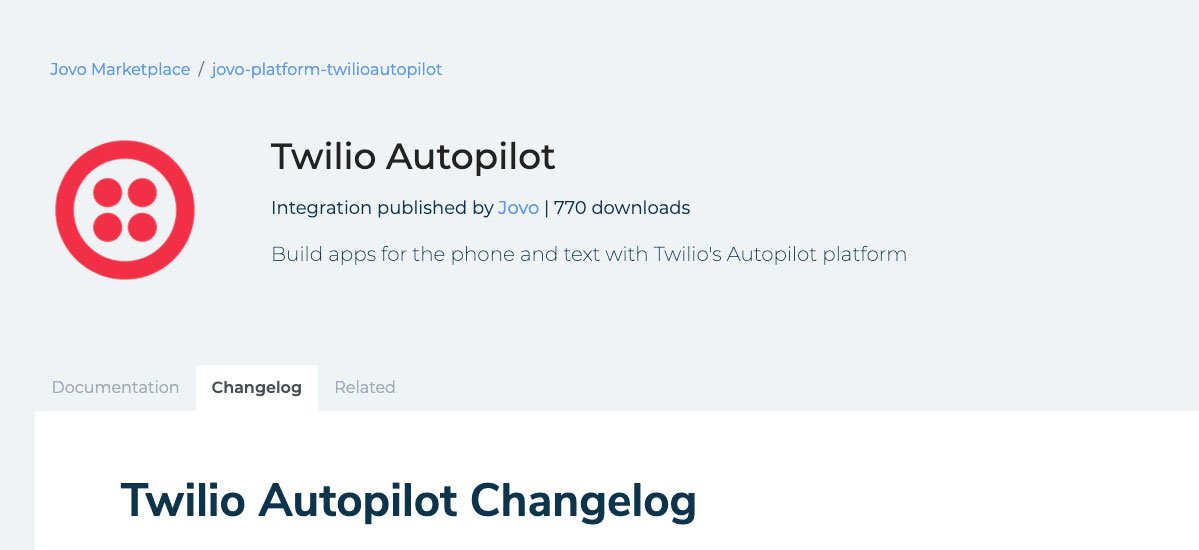 Twilio Autopilot Jovo Changelog
