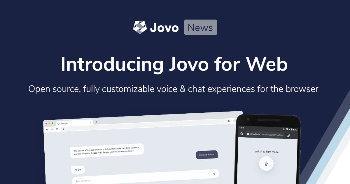 Jovo for Web Open Source Voice and Chat