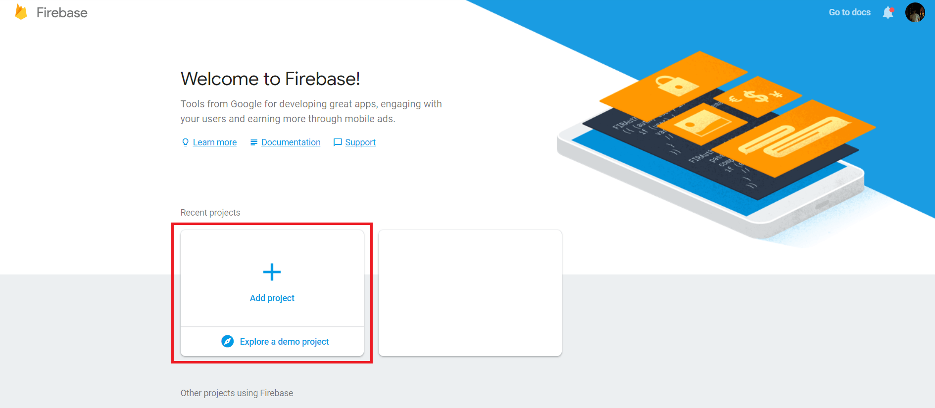 Google Firebase Landing Page